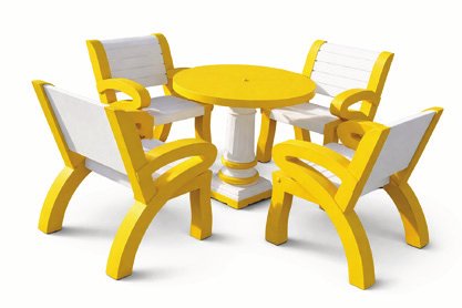 Center Table with 4 Chairs